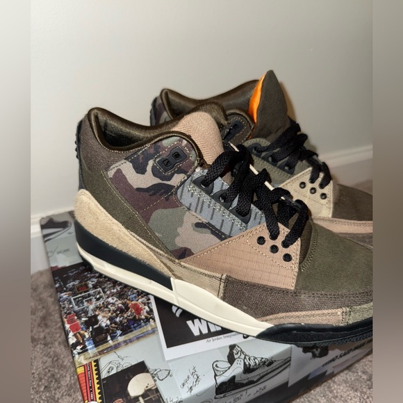 Nike Jordan Mens Air Jordan 3 DO1830 200 Patchwork Camo size 7.5 - Picture 4 of 10